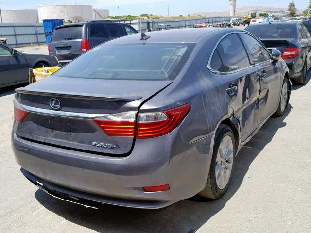 JTHBW1GG7D2015037 - 2013 LEXUS ES 300H GRAY photo 4