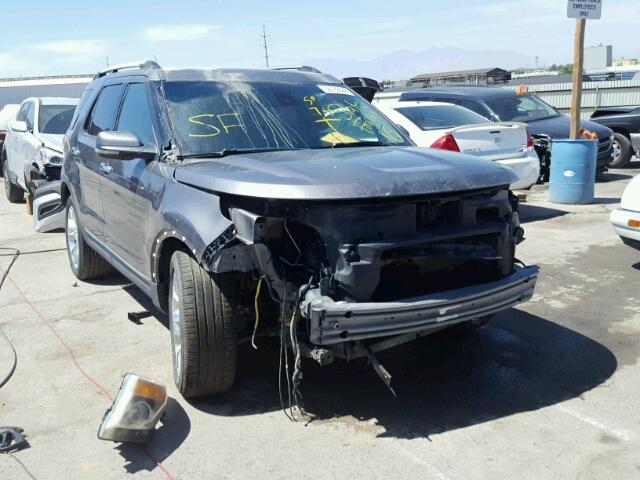 1FM5K8F81DGA33612 - 2013 FORD EXPLORER L GRAY photo 1