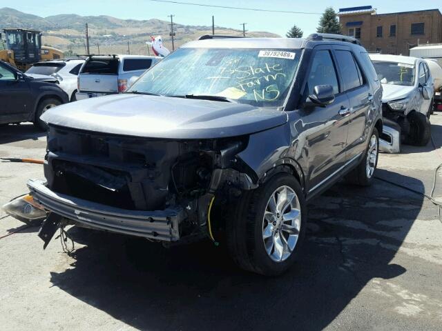 1FM5K8F81DGA33612 - 2013 FORD EXPLORER L GRAY photo 2