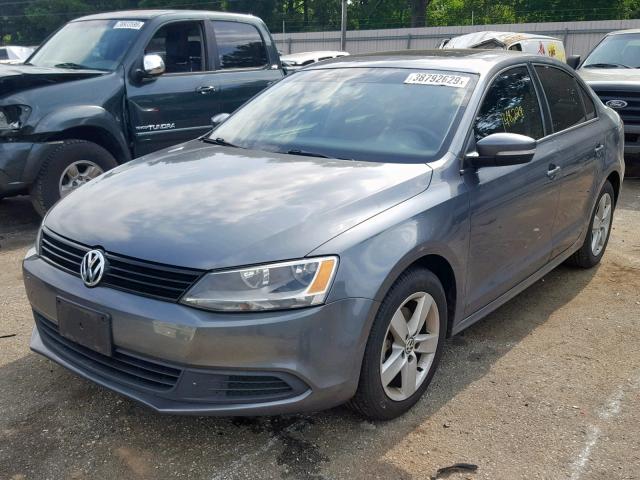 3VW3L7AJ0CM344995 - 2012 VOLKSWAGEN JETTA TDI GRAY photo 2