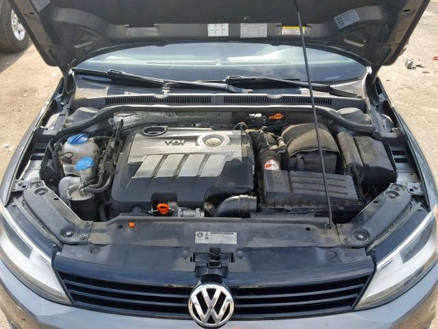 3VW3L7AJ0CM344995 - 2012 VOLKSWAGEN JETTA TDI GRAY photo 7