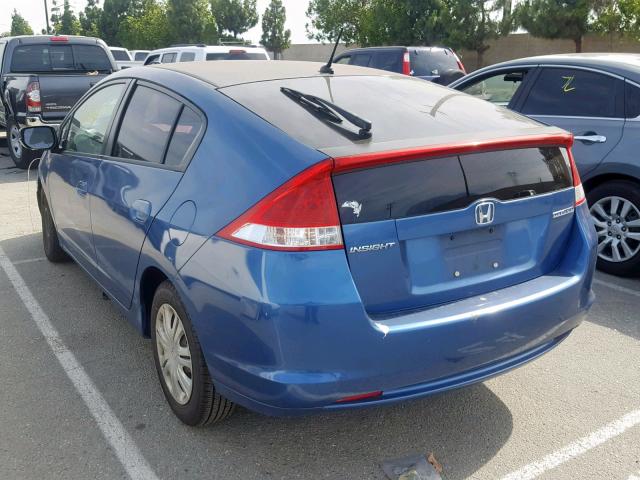 JHMZE2H53AS032269 - 2010 HONDA INSIGHT LX BLUE photo 3