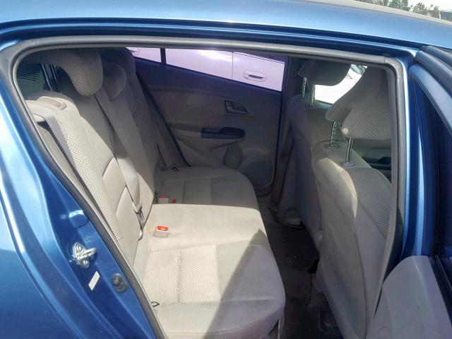 JHMZE2H53AS032269 - 2010 HONDA INSIGHT LX BLUE photo 6