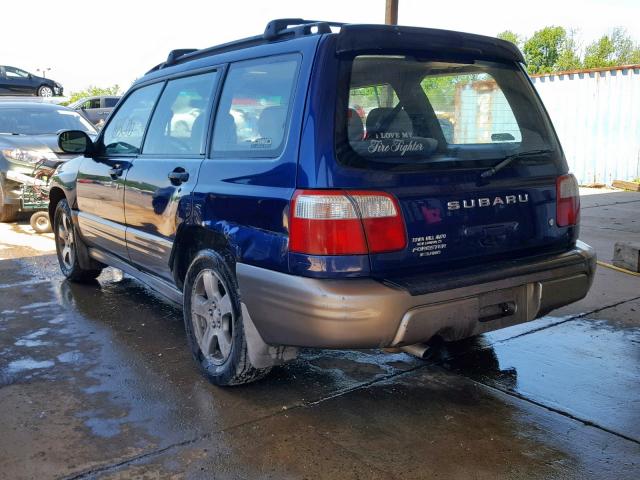 JF1SF65592H724830 - 2002 SUBARU FORESTER S BLUE photo 3