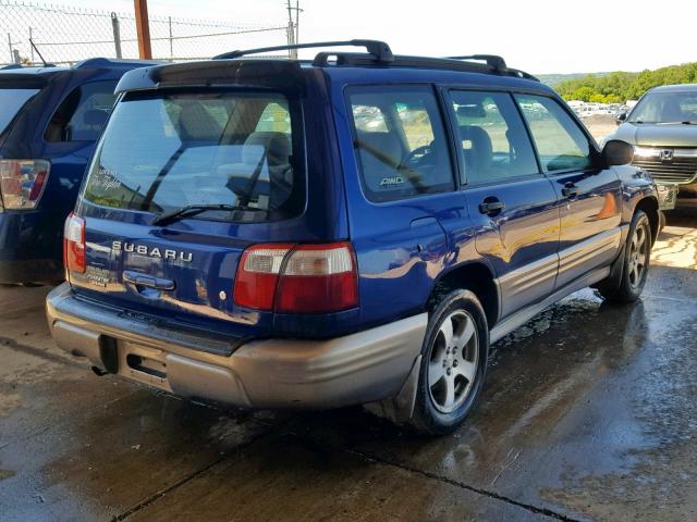 JF1SF65592H724830 - 2002 SUBARU FORESTER S BLUE photo 4