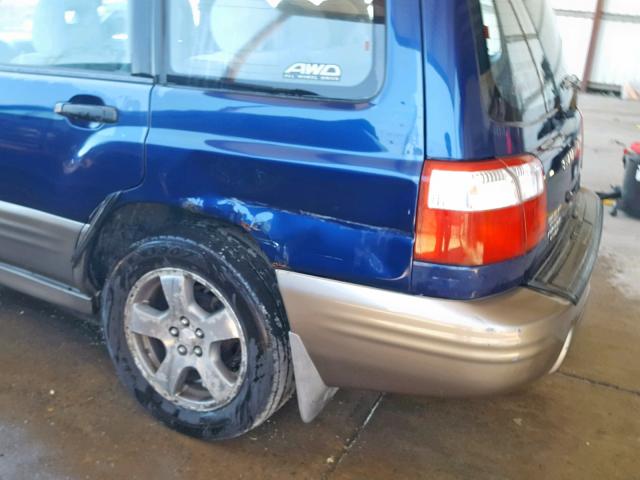 JF1SF65592H724830 - 2002 SUBARU FORESTER S BLUE photo 9