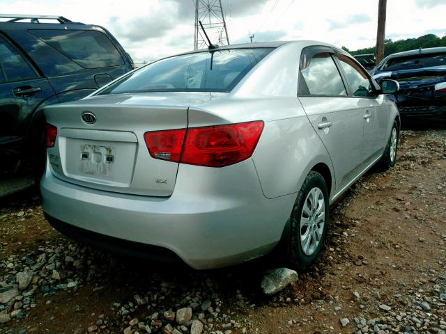 KNAFU4A20C5517275 - 2012 KIA FORTE EX SILVER photo 4