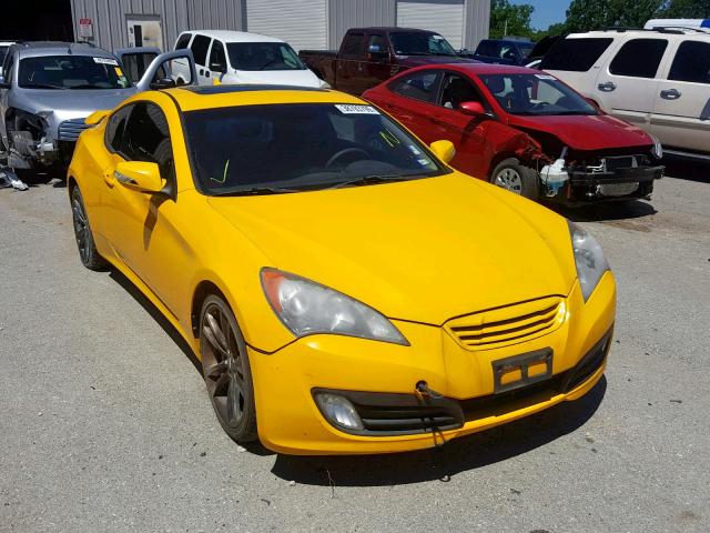 KMHHU6KHXAU027113 - 2010 HYUNDAI GENESIS CO YELLOW photo 1