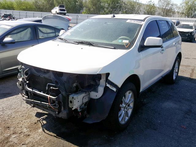 2FMDK3JC6ABB07720 - 2010 FORD EDGE SEL WHITE photo 2