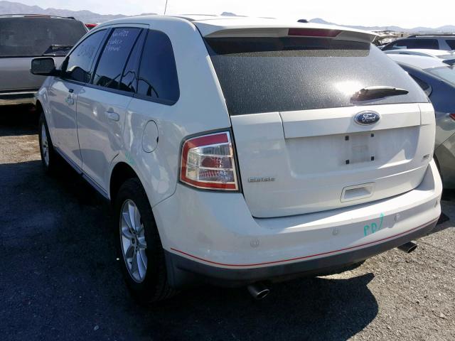 2FMDK3JC6ABB07720 - 2010 FORD EDGE SEL WHITE photo 3