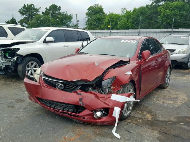 JTHBK262885064243 - 2008 LEXUS IS 250 RED photo 2