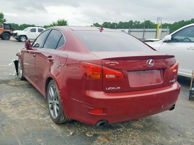 JTHBK262885064243 - 2008 LEXUS IS 250 RED photo 3