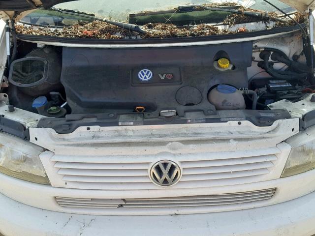 WV2MB47031H150701 - 2001 VOLKSWAGEN EUROVAN MV WHITE photo 7