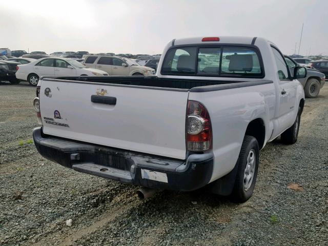 5TENX22N69Z619432 - 2009 TOYOTA TACOMA WHITE photo 4