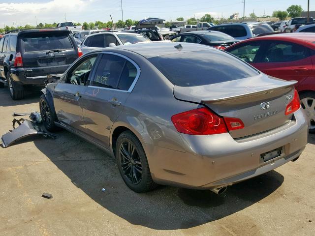 JN1CV6AR8AM453228 - 2010 INFINITI G37 BROWN photo 3