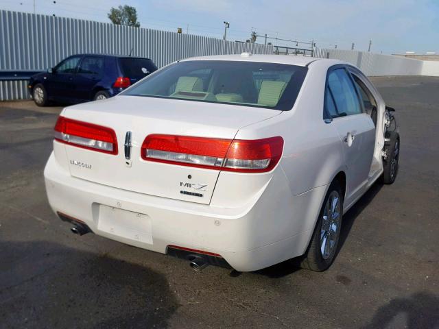 3LNDL2L37BR774576 - 2011 LINCOLN MKZ HYBRID WHITE photo 4