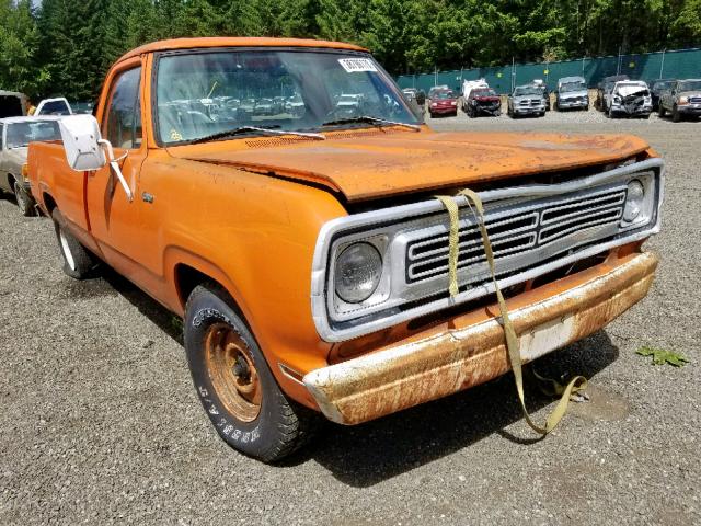 D14AE3S133372 - 1973 DODGE PICKUP ORANGE photo 1