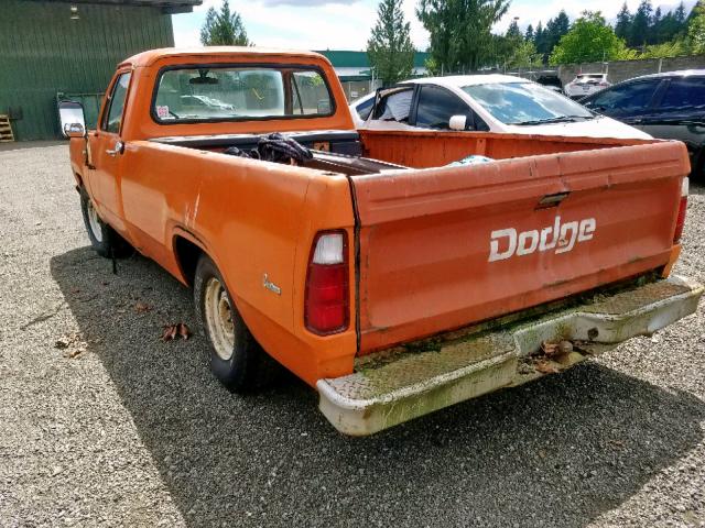 D14AE3S133372 - 1973 DODGE PICKUP ORANGE photo 3