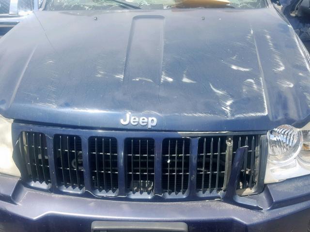 1J4GS48K35C682927 - 2005 JEEP GRAND CHER BLUE photo 7