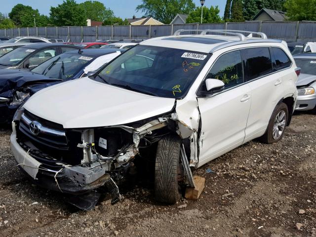 5TDJKRFH2FS151654 - 2015 TOYOTA HIGHLANDER WHITE photo 2