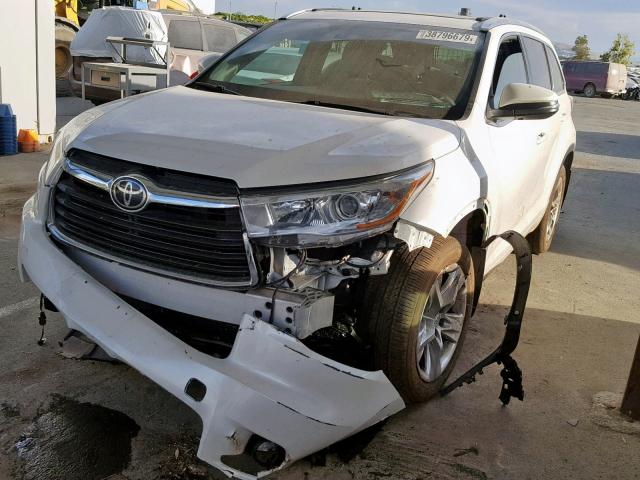 5TDDKRFH7FS088869 - 2015 TOYOTA HIGHLANDER WHITE photo 2