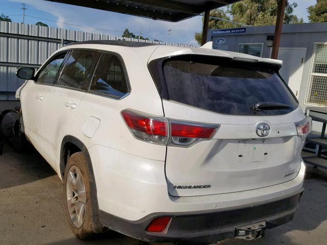 5TDDKRFH7FS088869 - 2015 TOYOTA HIGHLANDER WHITE photo 3