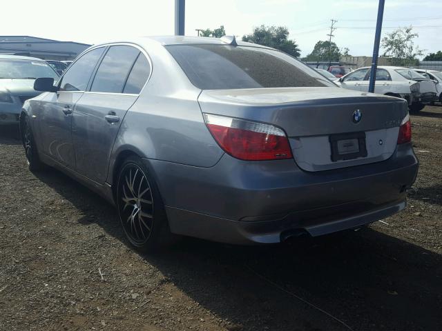 WBANE53516CK89499 - 2006 BMW 525 I SILVER photo 3