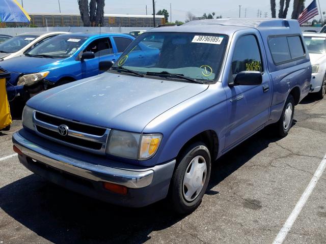 4TANL42N9XZ410567 - 1999 TOYOTA TACOMA BLUE photo 2