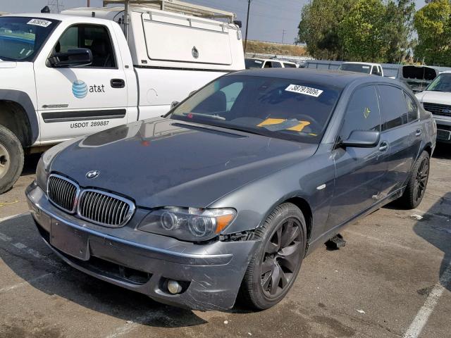 WBAHN83527DT75592 - 2007 BMW 750 GRAY photo 2