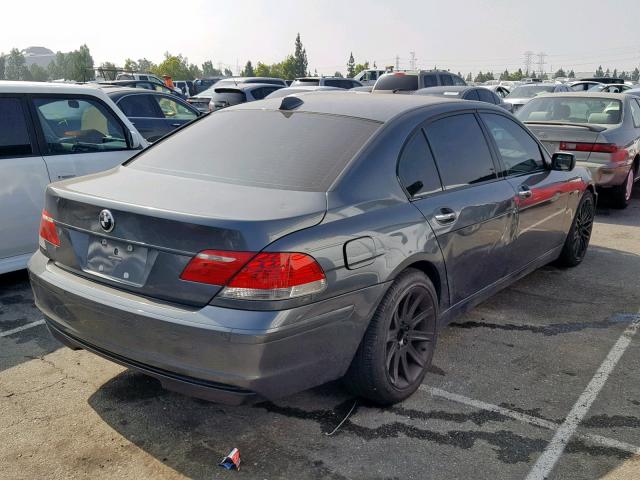 WBAHN83527DT75592 - 2007 BMW 750 GRAY photo 4