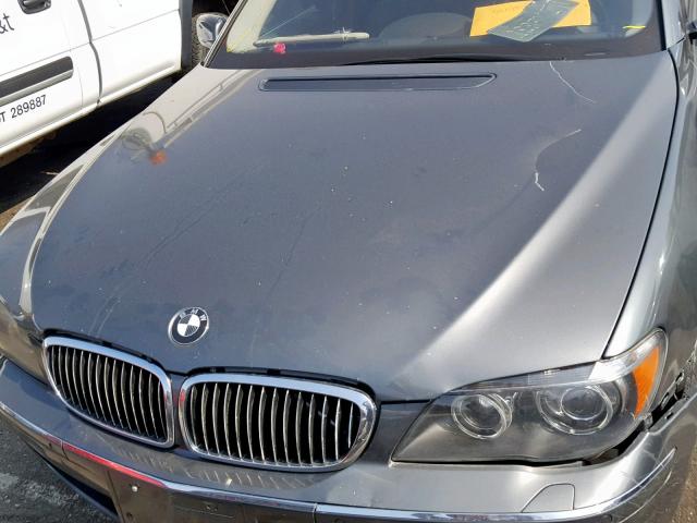 WBAHN83527DT75592 - 2007 BMW 750 GRAY photo 7