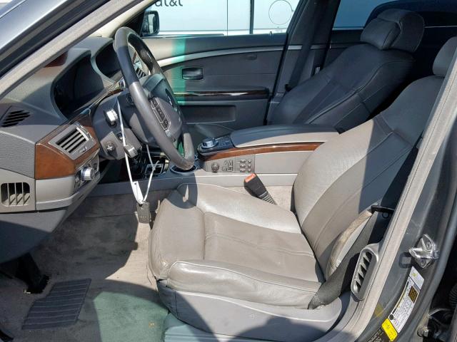 WBAHN83527DT75592 - 2007 BMW 750 GRAY photo 9