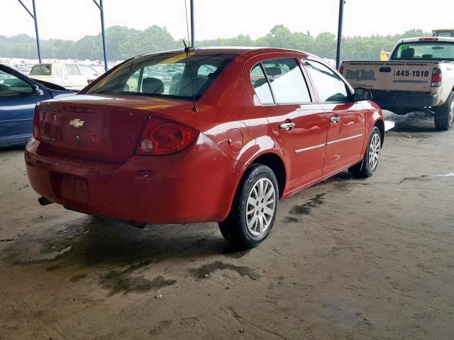 1G1AT58H997158529 - 2009 CHEVROLET COBALT LT RED photo 4