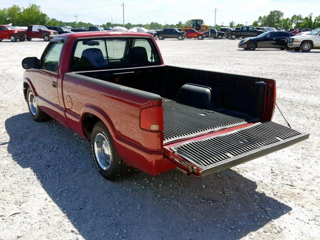 1GTCS1446X8507264 - 1999 GMC SONOMA RED photo 3