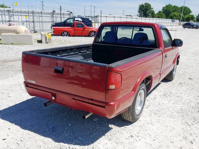 1GTCS1446X8507264 - 1999 GMC SONOMA RED photo 4