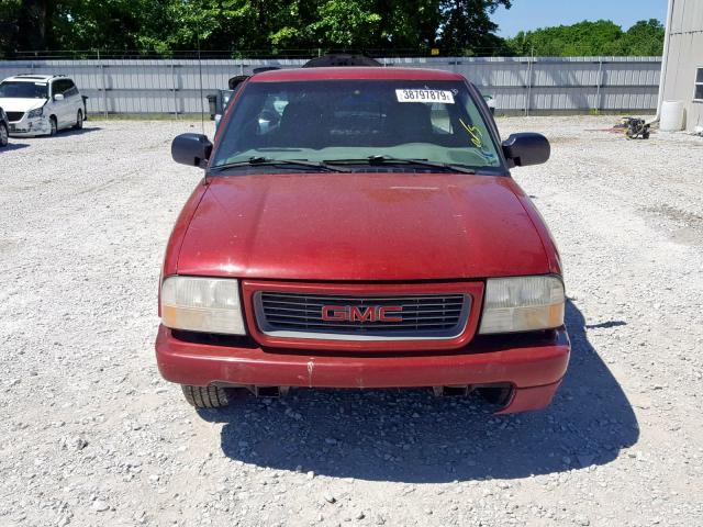 1GTCS1446X8507264 - 1999 GMC SONOMA RED photo 9