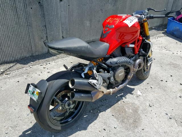 ZDM1RBSW8FB015676 - 2015 DUCATI MONSTER 12 RED photo 4