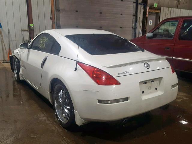 JN1AZ34D96M311813 - 2006 NISSAN 350Z COUPE WHITE photo 3