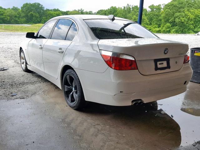 WBANE53597CW61026 - 2007 BMW 525 I WHITE photo 3