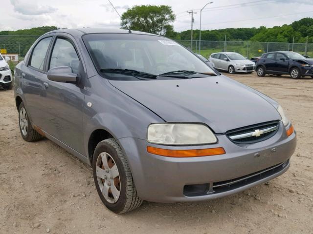 KL1TD56626B526385 - 2006 CHEVROLET AVEO BASE Сұр фото 1