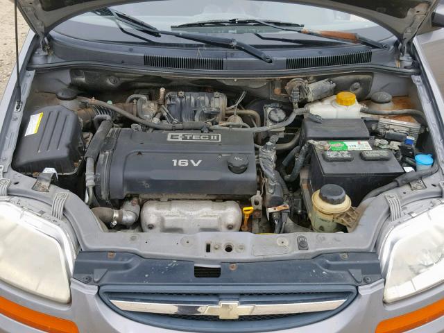 KL1TD56626B526385 - 2006 CHEVROLET AVEO BASE Сұр фото 7