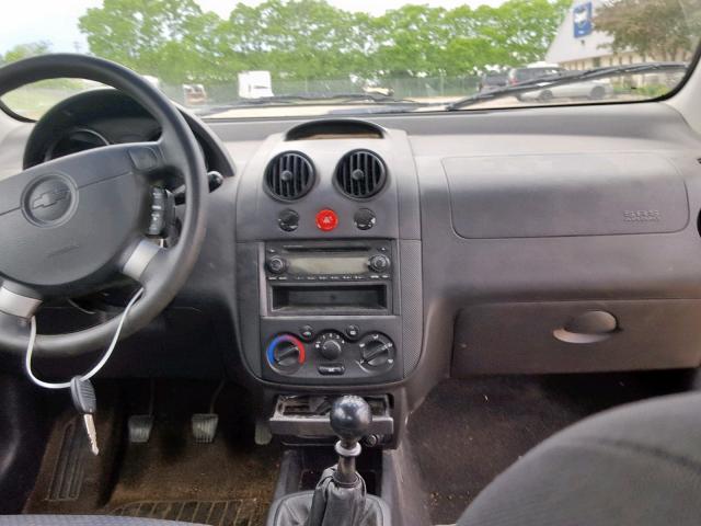 KL1TD56626B526385 - 2006 CHEVROLET AVEO BASE Сұр фото 9