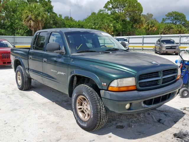 1B7GG2AN9YS661803 - 2000 DODGE DAKOTA QUA GREEN photo 1