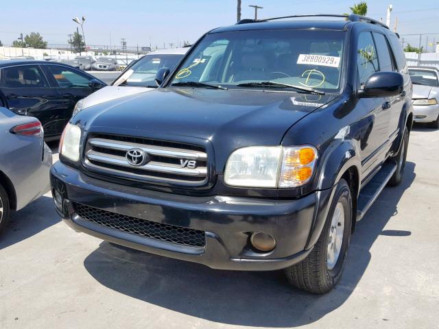 5TDZT38A21S050698 - 2001 TOYOTA SEQUOIA LI BLACK photo 2