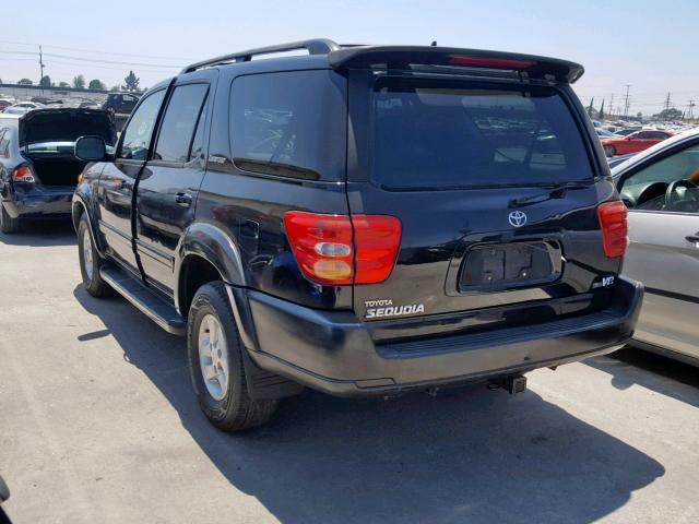 5TDZT38A21S050698 - 2001 TOYOTA SEQUOIA LI BLACK photo 3