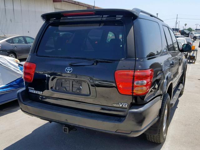 5TDZT38A21S050698 - 2001 TOYOTA SEQUOIA LI BLACK photo 4