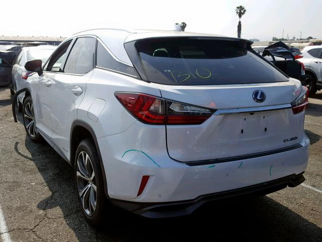 2T2BGMCA3HC012883 - 2017 LEXUS RX 450H WHITE photo 3