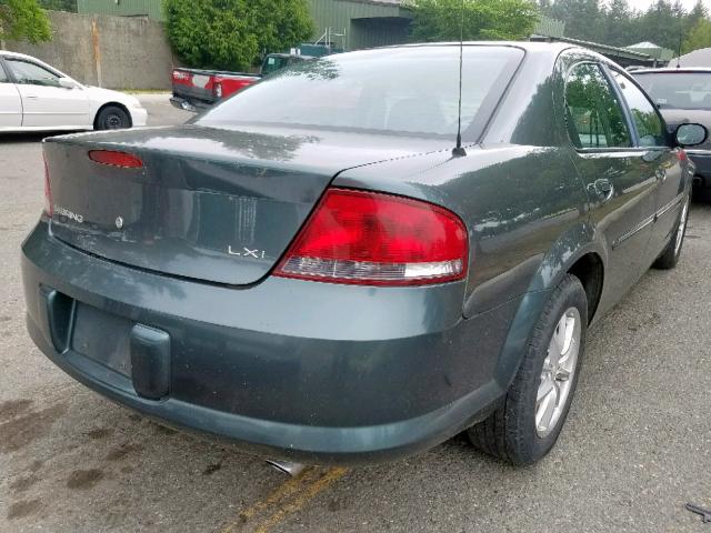 1C3AL56U31N699944 - 2001 CHRYSLER SEBRING LX GREEN photo 4