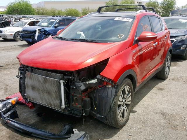 KNDPCCAC5E7572082 - 2014 KIA SPORTAGE E RED photo 2