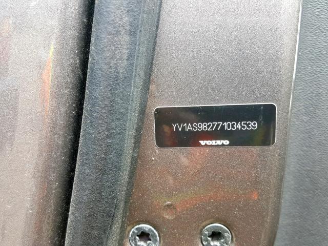 YV1AS982771034539 - 2007 VOLVO S80 3.2 GRAY photo 10